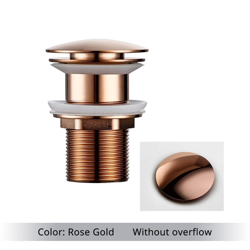 Vessel Sink Pop-Up Drain Assembly — Overflow & Non-Overflow