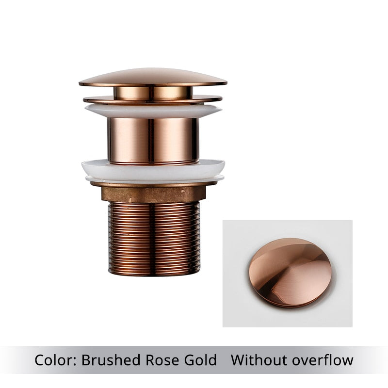 Vessel Sink Pop-Up Drain Assembly — Overflow & Non-Overflow