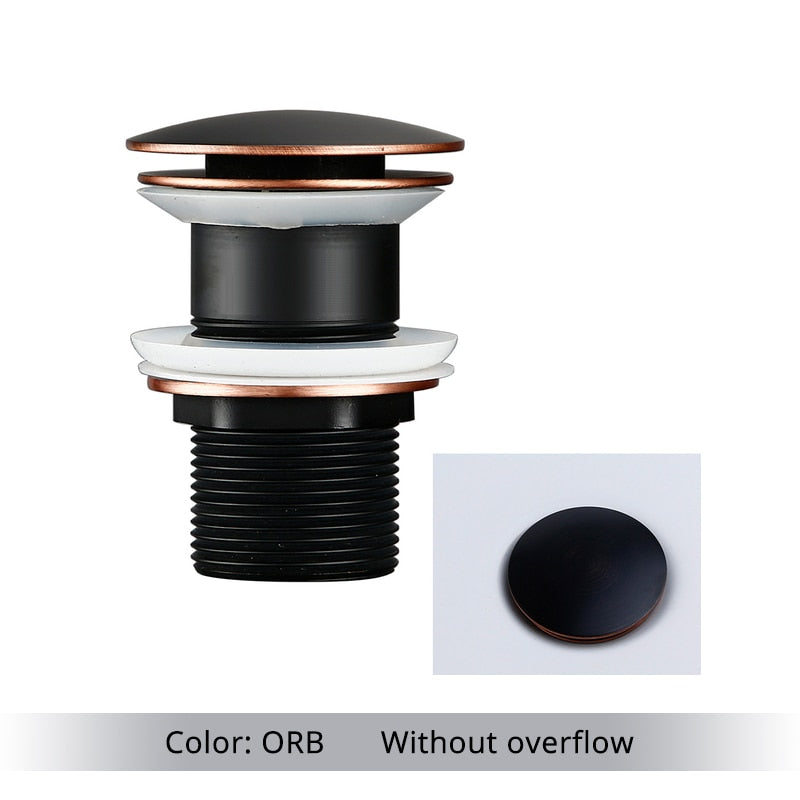 Vessel Sink Pop-Up Drain Assembly — Overflow & Non-Overflow