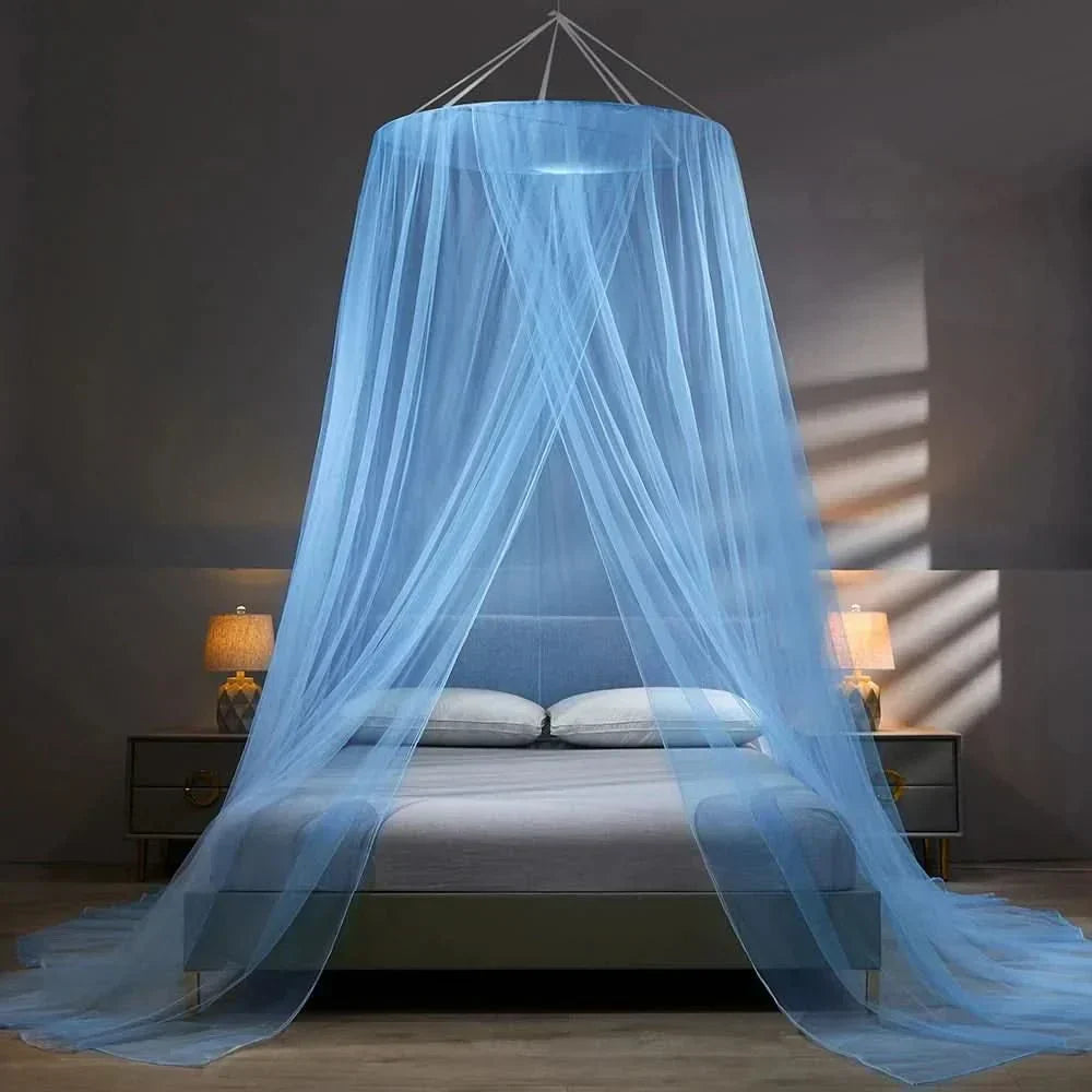 Mosquitera plegable para cama doble — diseño portátil y compacto