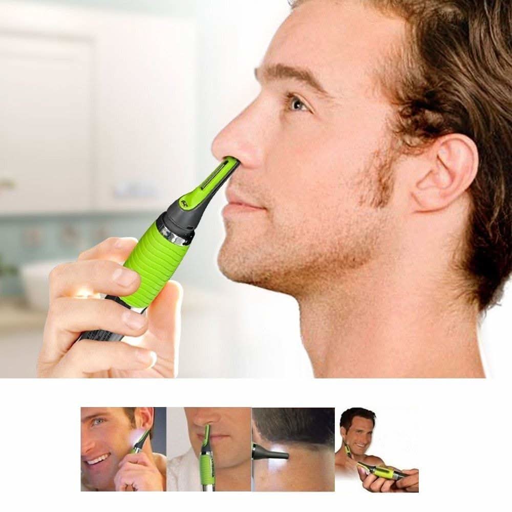 NoseEdge Pro Precision Nose And Ear Trimmer — LED Light, Gentle Hair Removal