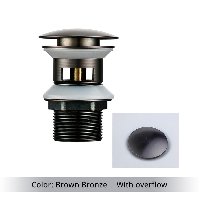 Vessel Sink Pop-Up Drain Assembly — Overflow & Non-Overflow