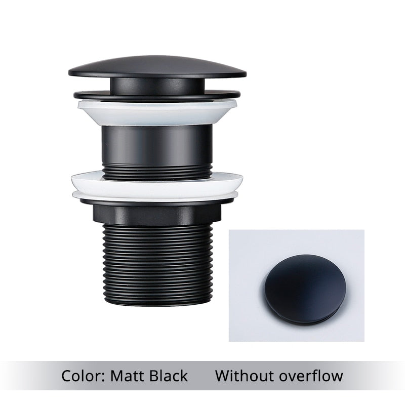 Vessel Sink Pop-Up Drain Assembly — Overflow & Non-Overflow