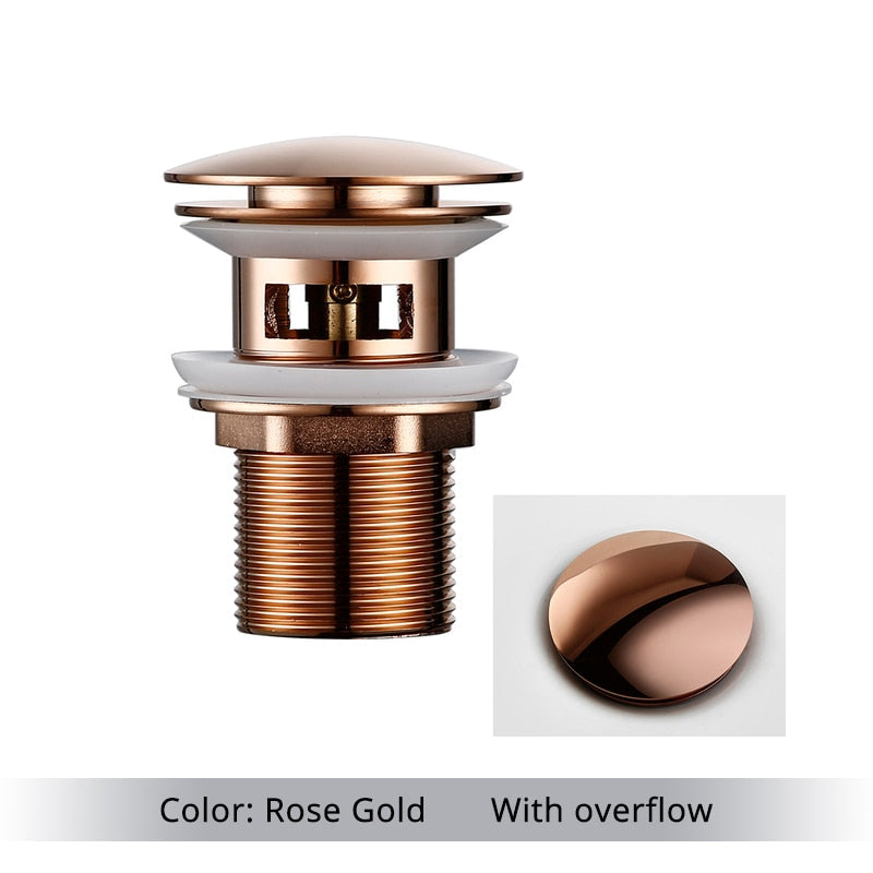 Vessel Sink Pop-Up Drain Assembly — Overflow & Non-Overflow