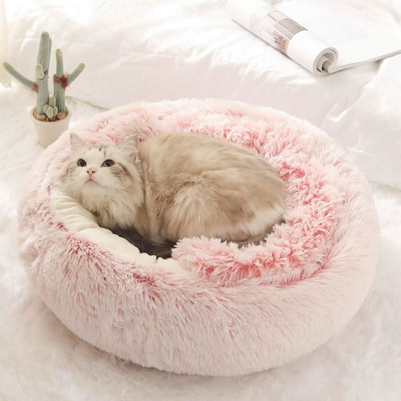 سلة قيلولة فاخرة فائقة النعومة CozyPaws بتصميم محيطي