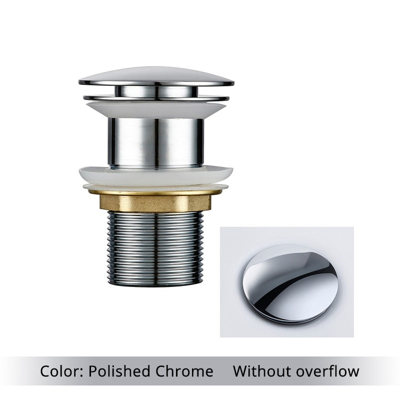 Vessel Sink Pop-Up Drain Assembly — Overflow & Non-Overflow