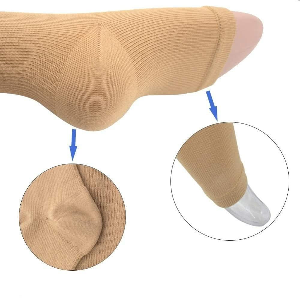 Calze elastiche a compressione FlexEase — Chiusura con cerniera, design per un sostegno tutto il giorno