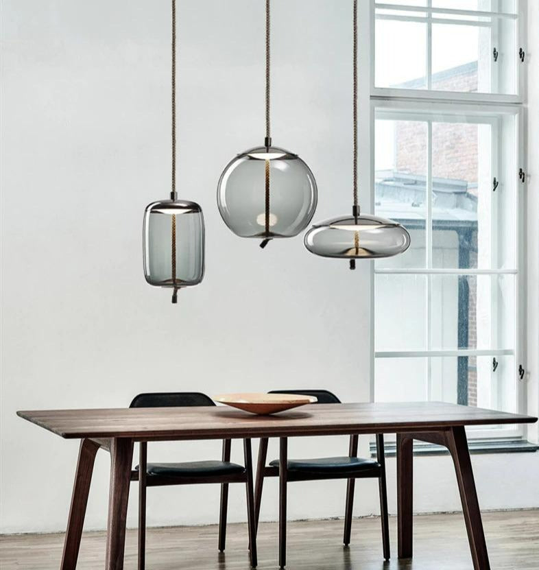 Nordic Rope & Glass Pendant Lights
