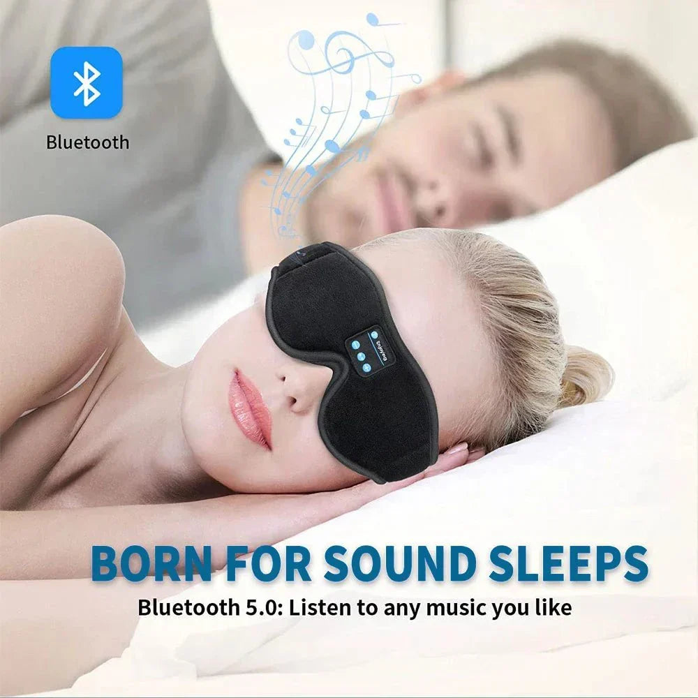 DreamWave Bluetoothスリープマスク — 3D快適メモリーフォーム音楽ヘッドバンド