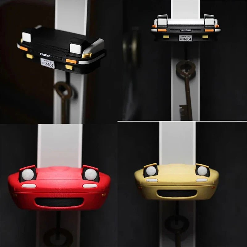 RetroBeam Wall-Mounted Car Headlight Key Organizer - Classic Shell Design