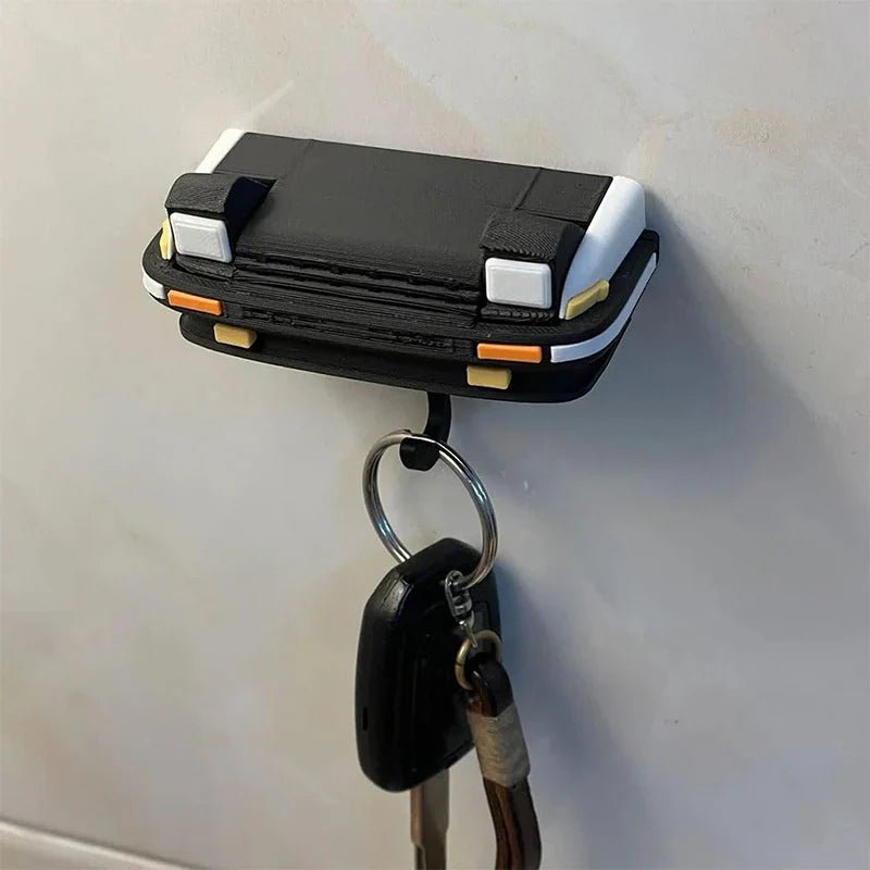 RetroBeam Wall-Mounted Car Headlight Key Organizer - Classic Shell Design