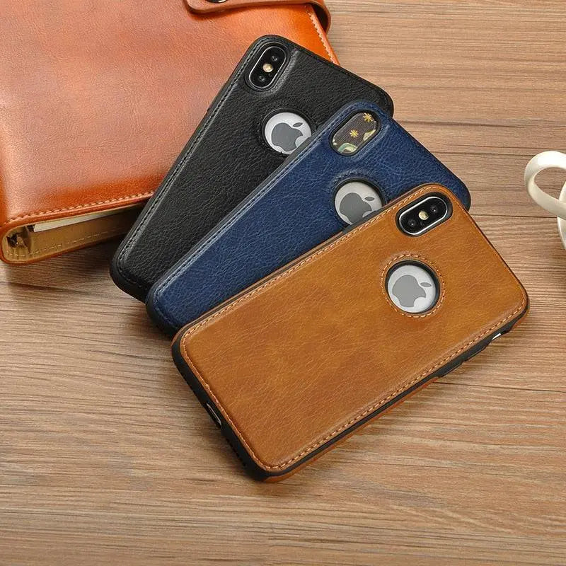 כיסוי עור בסגנון וינטג' ל-iPhone 6-XR — קצוות מוגבהים ואחיזה