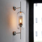 Adriel - Modern Honeycomb Brass & Glass Wall Sconce