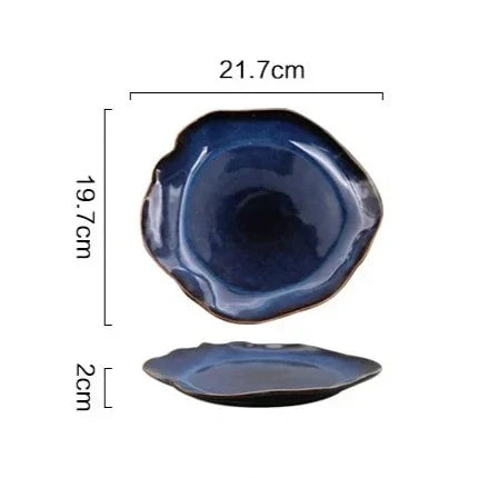 Ručně malované pestrobarevné talíře z kostního porcelánu, sada 10,5 palce