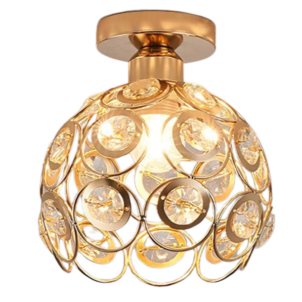 Lorentia Gold Crystal Pendant Chandelier For Hallway