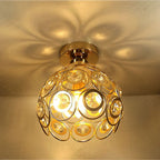 Lorentia Gold Crystal Pendant Chandelier For Hallway