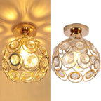 Lorentia Gold Crystal Pendant Chandelier For Hallway