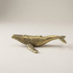 Figura di balena in ottone fatta a mano, elegante decorazione da tavolo costiera - Euroselle