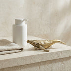 Figura di balena in ottone fatta a mano, elegante decorazione da tavolo costiera - Euroselle