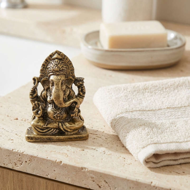 Handcrafted Resin Ganesha Sculpture Elephant Figurine for Luck and Prosperity - Euroselle