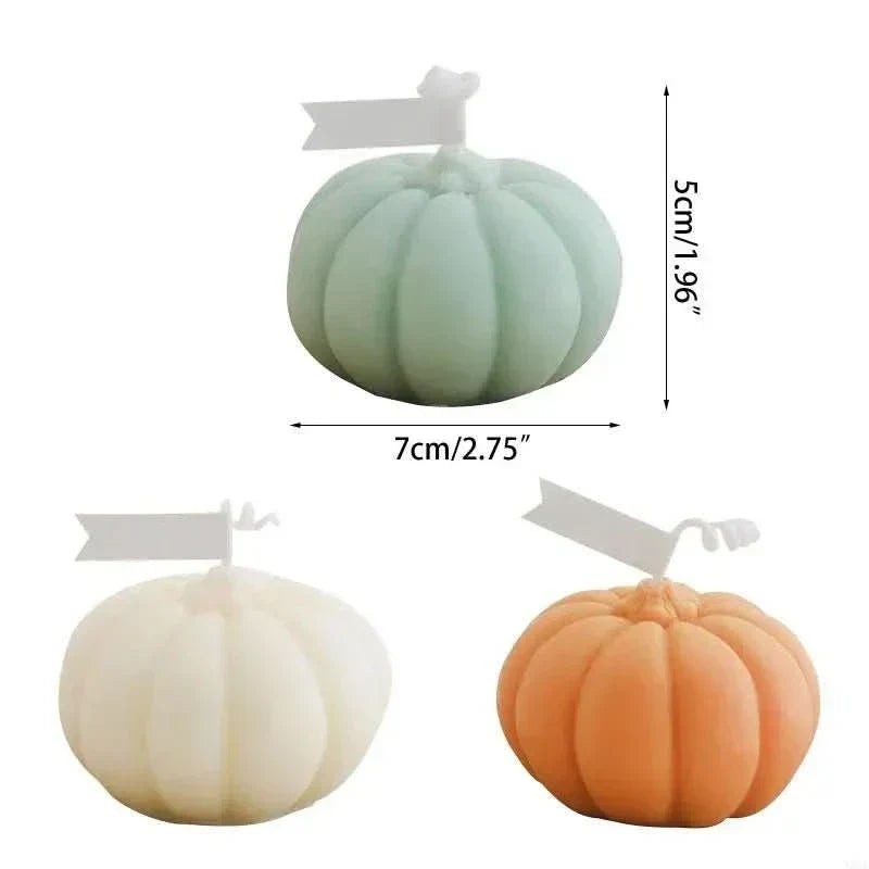 AmberAura Handmade Scented Pumpkin Candle — Cozy Glow, Long Burn Time