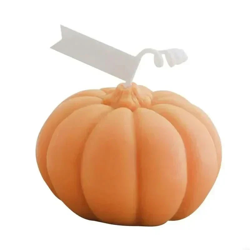 AmberAura Handmade Scented Pumpkin Candle — Cozy Glow, Long Burn Time