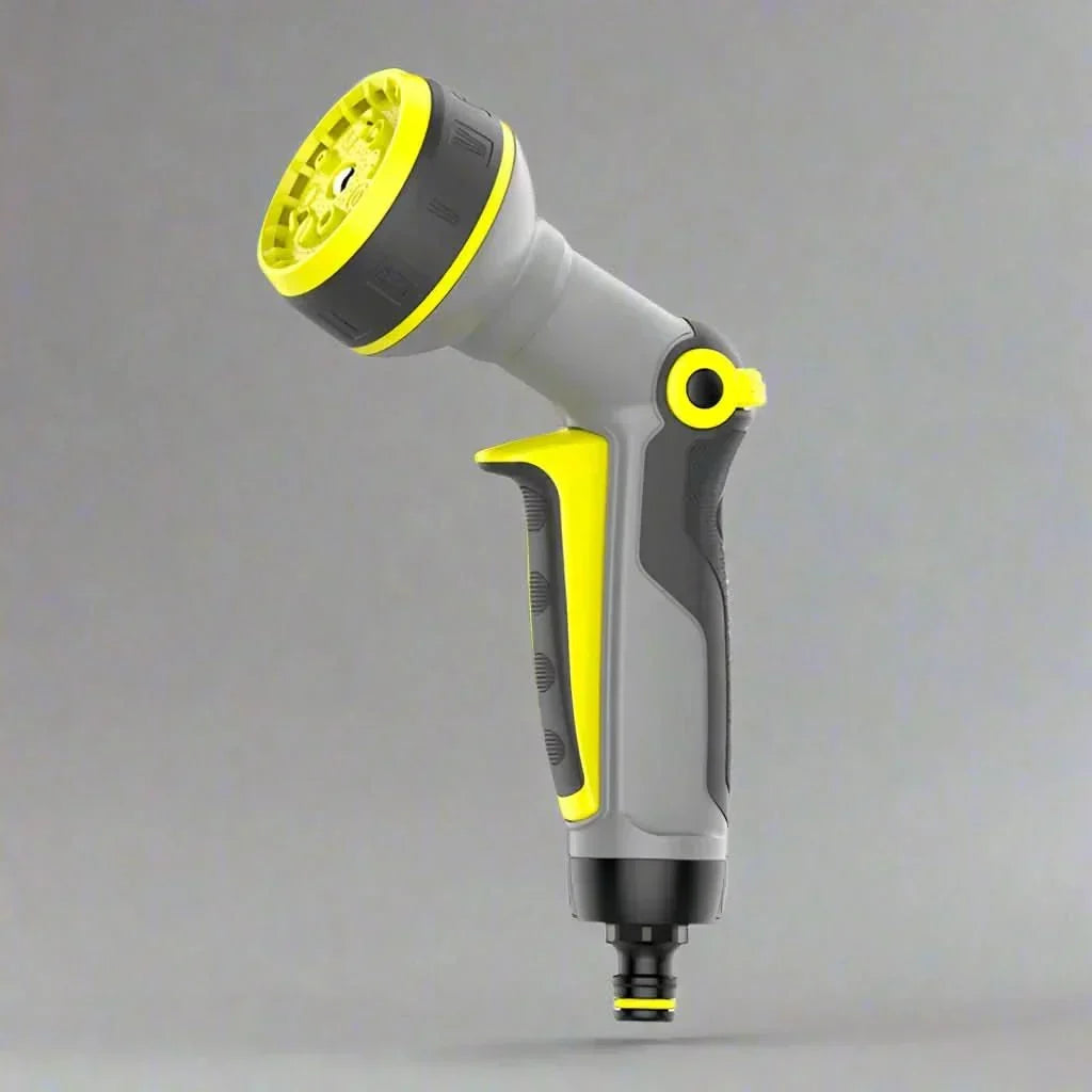 Pistola de pulverización AquaNova de diez patrones — Mango ergonómico, ajustes de pulverización regulables