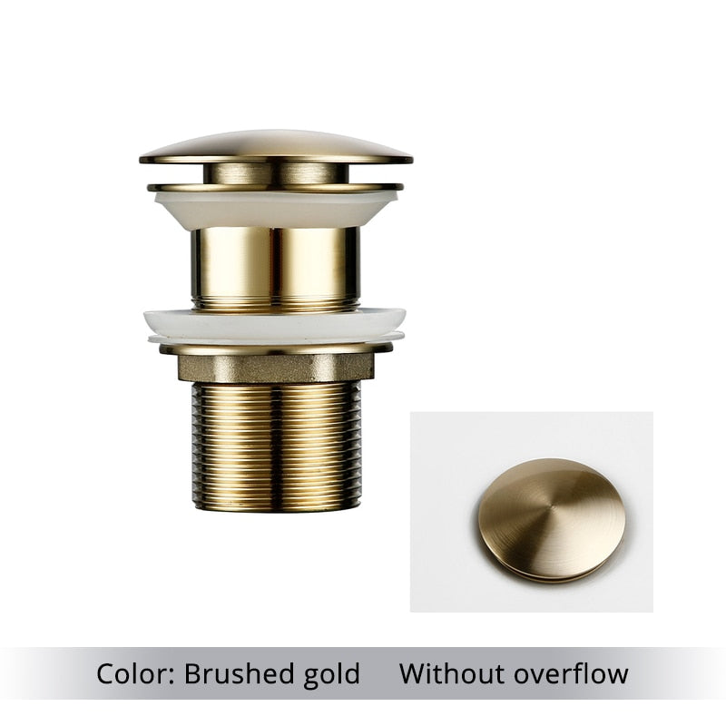 Vessel Sink Pop-Up Drain Assembly — Overflow & Non-Overflow