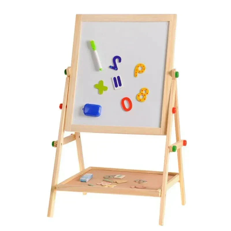 BrightCanvas dubbelsidig magnetisk whiteboard och griffeltavla med justerbar ram