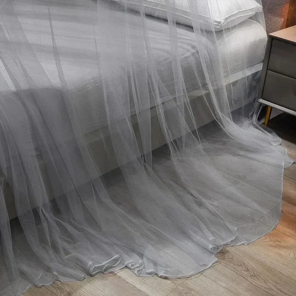 Mosquitera plegable para cama doble — diseño portátil y compacto