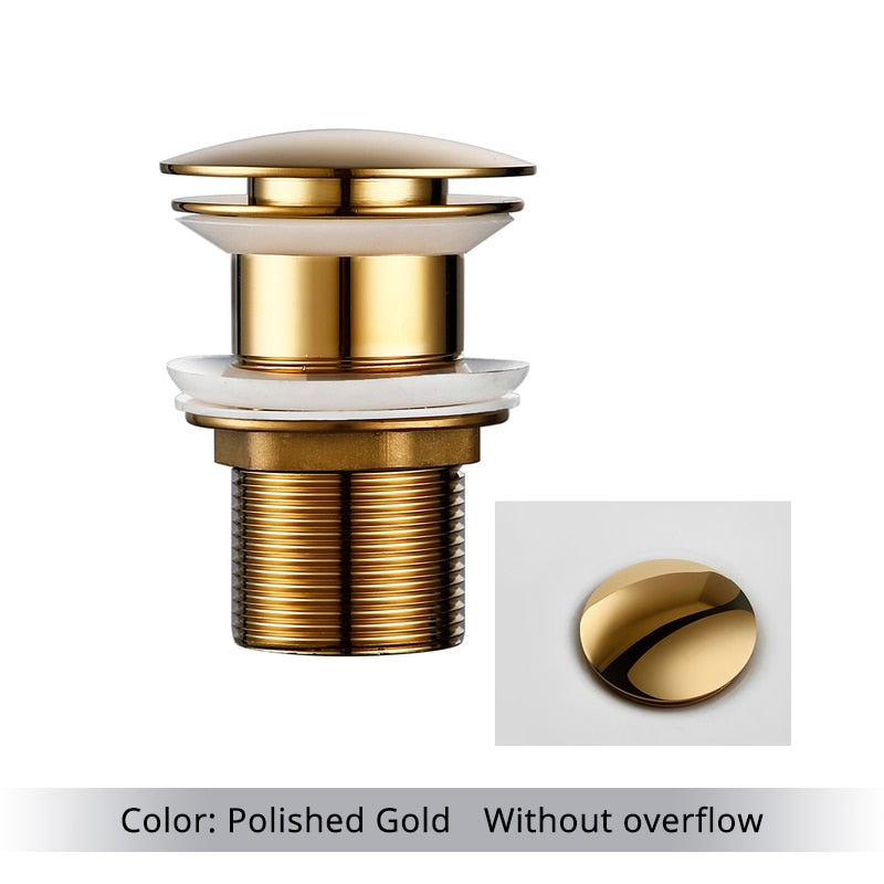 Vessel Sink Pop-Up Drain Assembly — Overflow & Non-Overflow