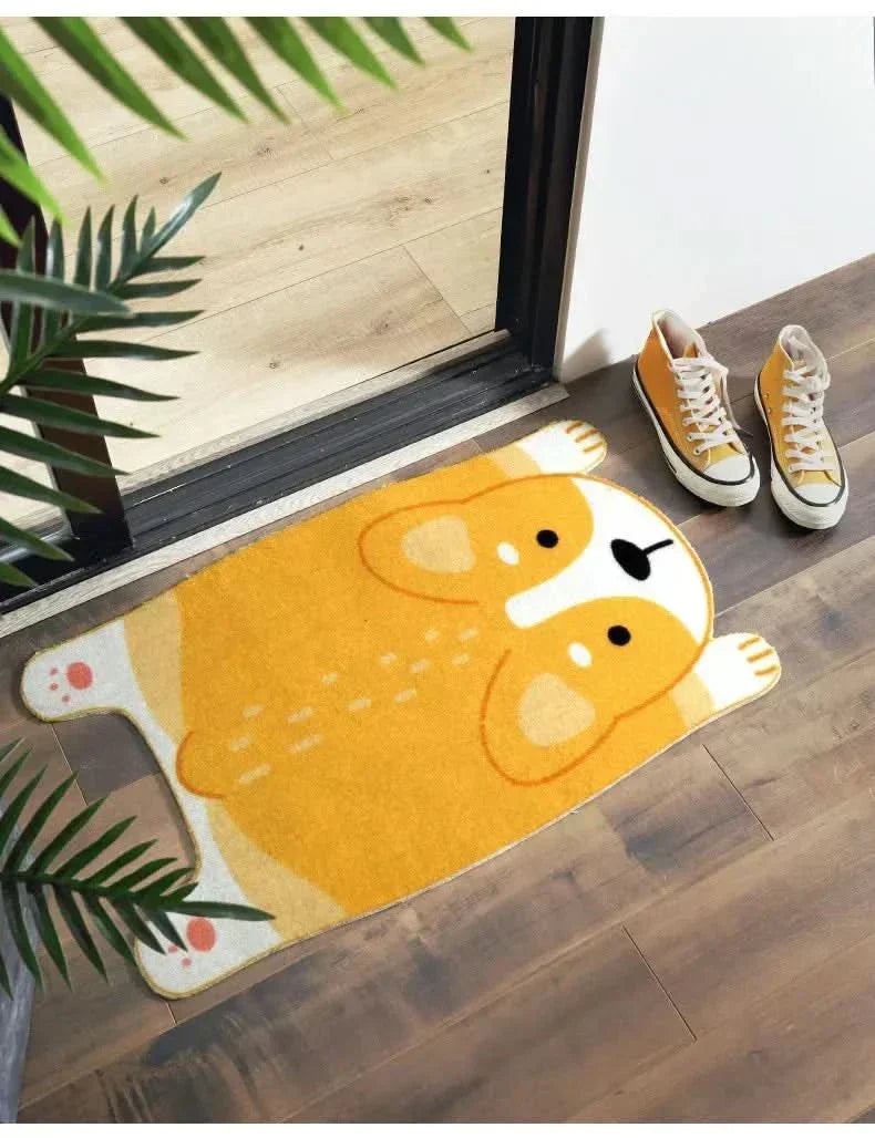 Tapis de sol animalier douillet Cozy Critter, dessous antidérapant, joli motif en tissu