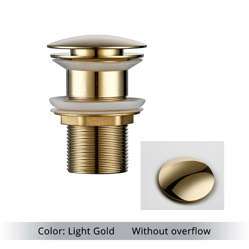 Vessel Sink Pop-Up Drain Assembly — Overflow & Non-Overflow