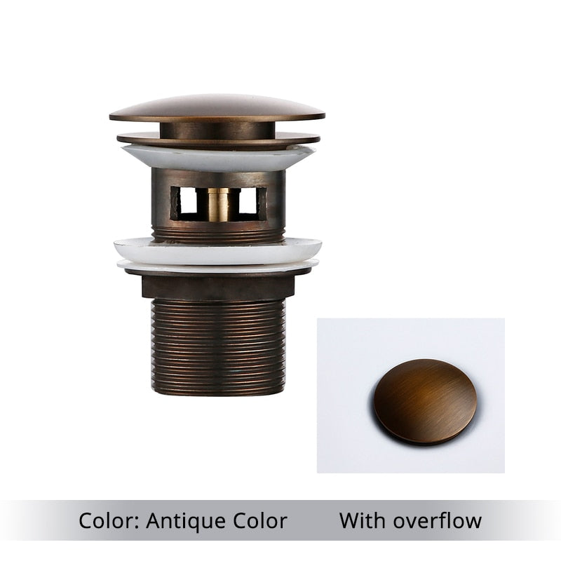 Vessel Sink Pop-Up Drain Assembly — Overflow & Non-Overflow