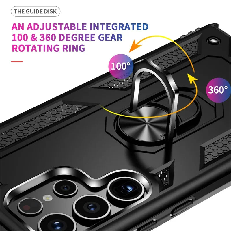 Samsung Galaxy 加固手机壳 — 硬壳，指环支架和磁吸支架