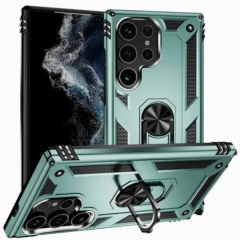Samsung Galaxy 加固手机壳 — 硬壳，指环支架和磁吸支架