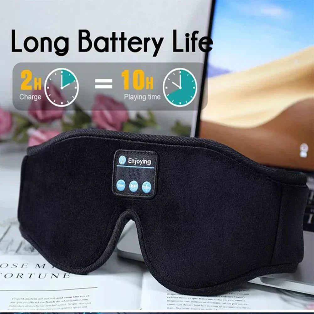 DreamWave Bluetoothスリープマスク — 3D快適メモリーフォーム音楽ヘッドバンド