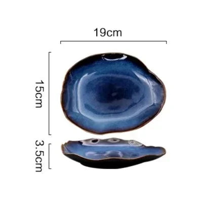 Ručně malované pestrobarevné talíře z kostního porcelánu, sada 10,5 palce