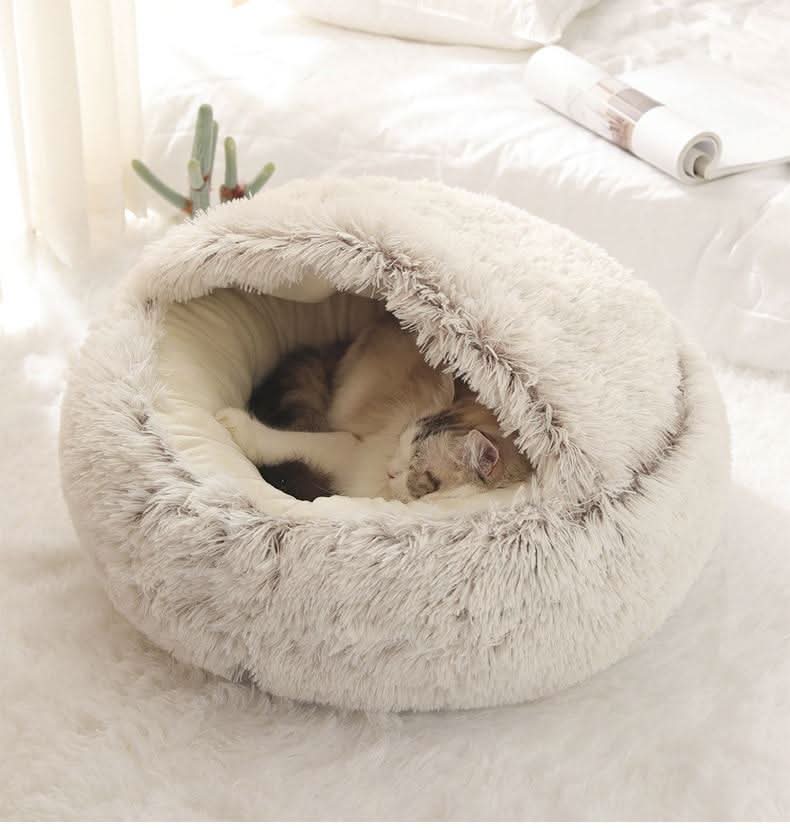 سلة قيلولة فاخرة فائقة النعومة CozyPaws بتصميم محيطي