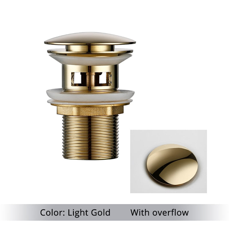 Vessel Sink Pop-Up Drain Assembly — Overflow & Non-Overflow