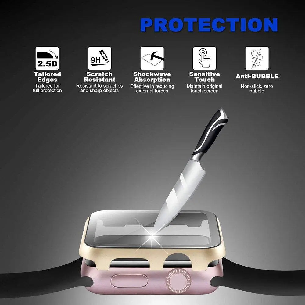 Metal Armor Shell + Glass Shield for 40/44mm S4–6, 38/42mm S1–3