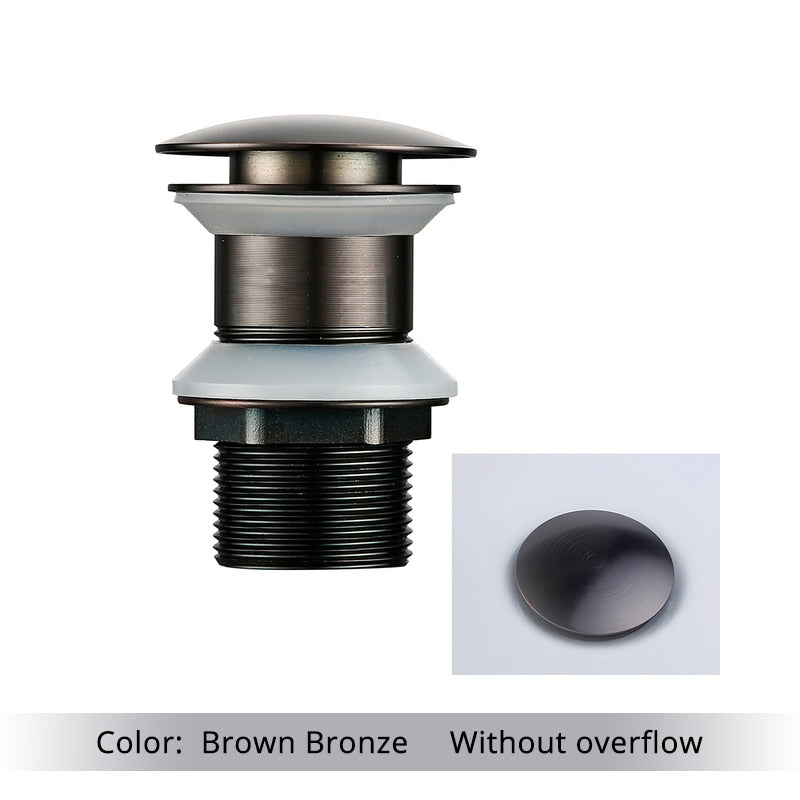 Vessel Sink Pop-Up Drain Assembly — Overflow & Non-Overflow