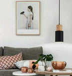 Colorful Nordic Wooden Base Pendant Light