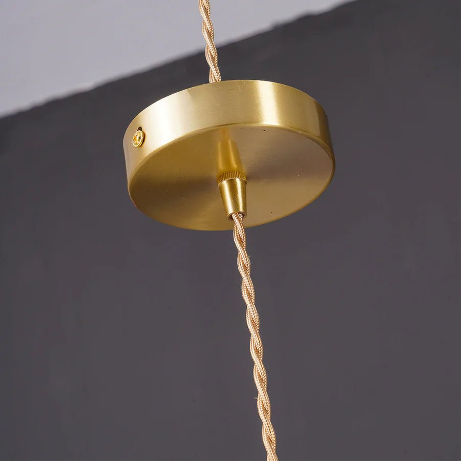 Aurelia Hibiscus Scalloped Glass Pendant Light For Vintage Kitchens, Adjustable Suspension, Warm Light
