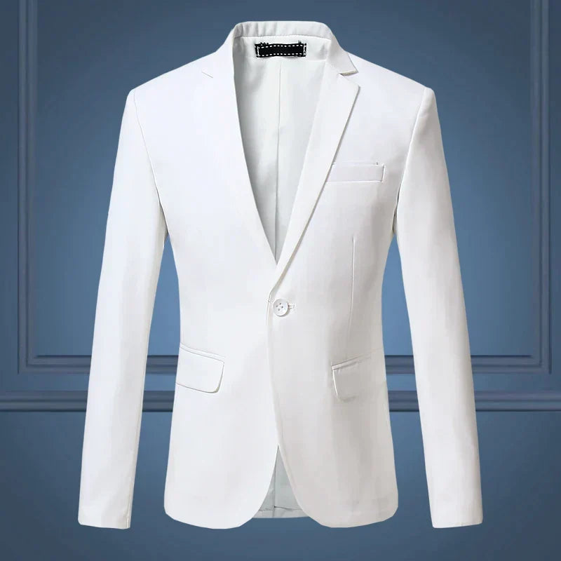 Men's Tailored Single-Breasted Blazer — Business Casual Sport Coat