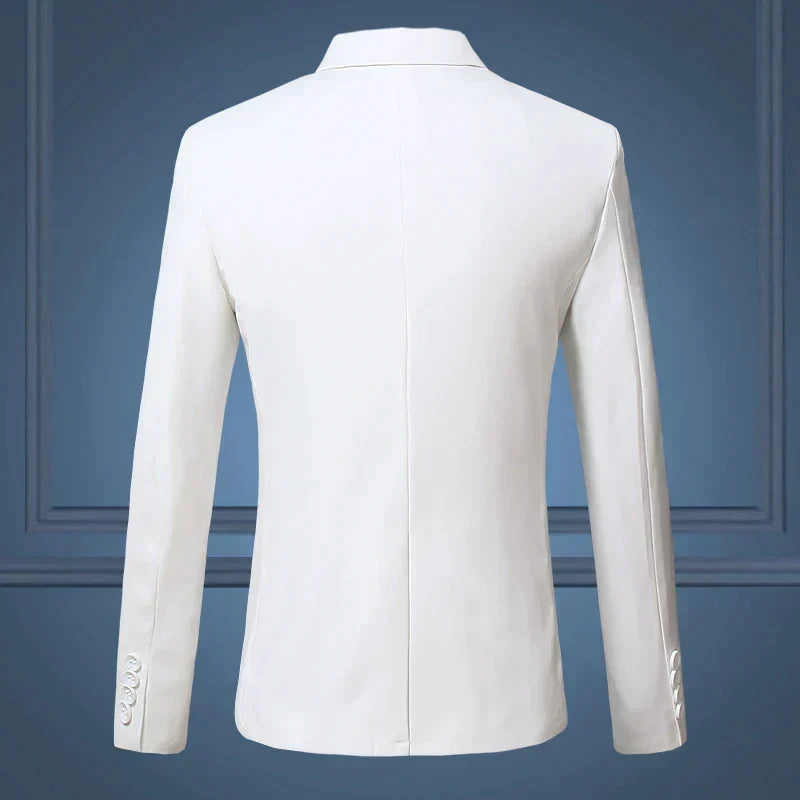 Men's Tailored Single-Breasted Blazer — Business Casual Sport Coat