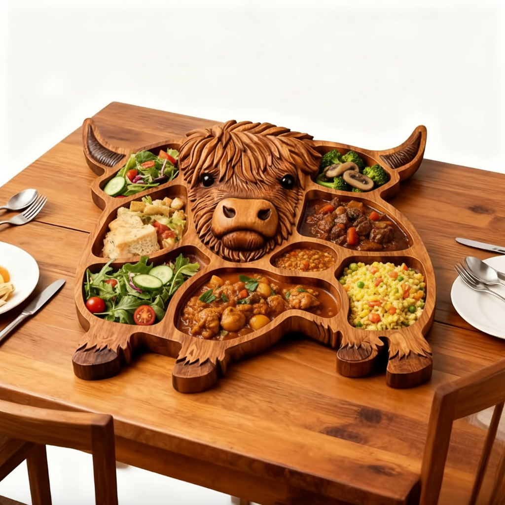 Handcrafted Cow Wooden Charcuterie Board for Cheese and Meats - Euroselle