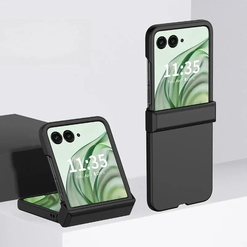 Coque rigide pliable pour téléphone — Protection intégrale de la charnière, bords surélevés