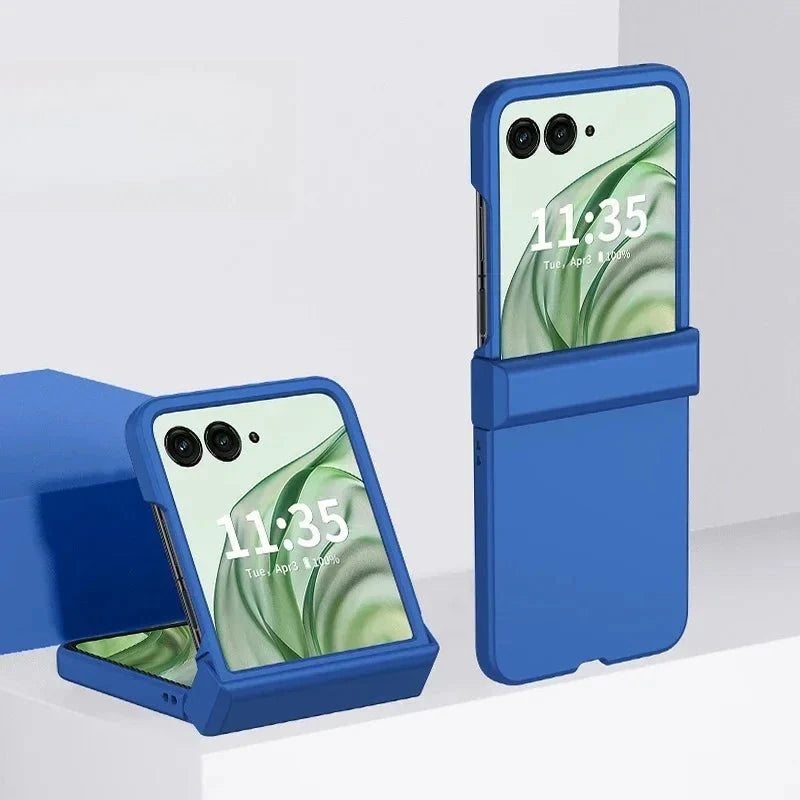 Coque rigide pliable pour téléphone — Protection intégrale de la charnière, bords surélevés