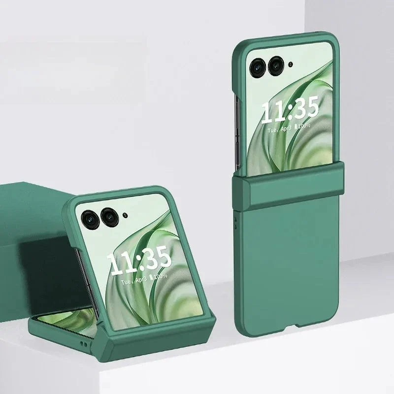 Coque rigide pliable pour téléphone — Protection intégrale de la charnière, bords surélevés